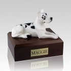 Great Dane Harlequin Laying Dog Urns